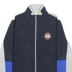 NAUTICA Mens Navy & Grey Blue Zip Jacket S Polyester Casual Outerwear