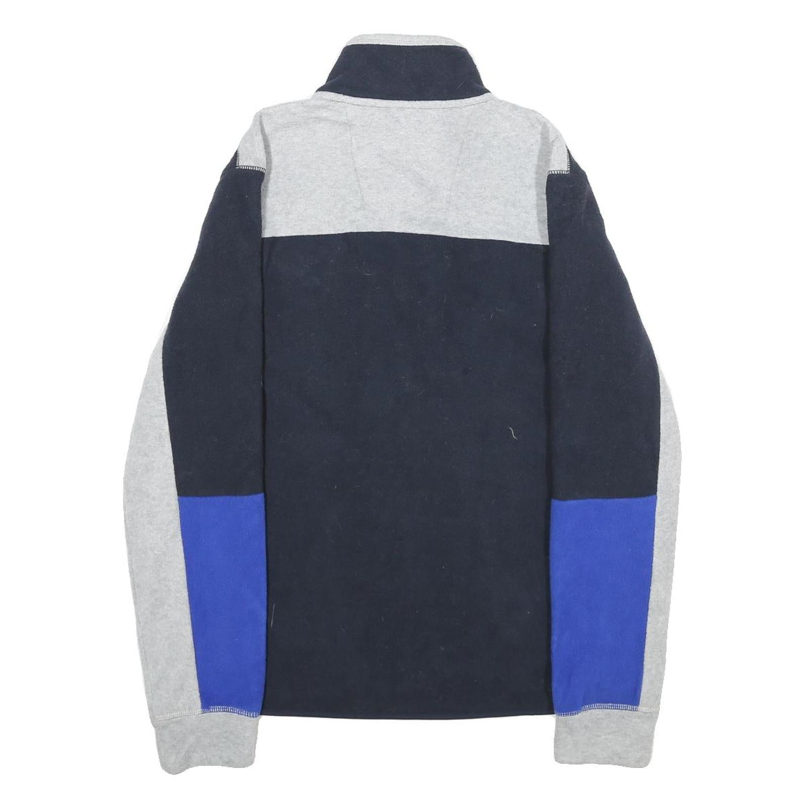 NAUTICA Mens Navy & Grey Blue Zip Jacket S Polyester Casual Outerwear