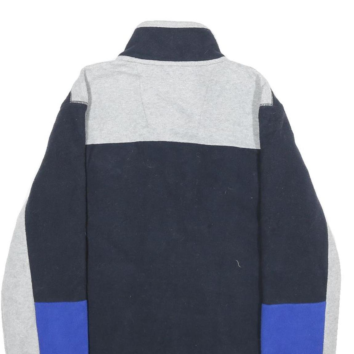 NAUTICA Mens Navy & Grey Blue Zip Jacket S Polyester Casual Outerwear