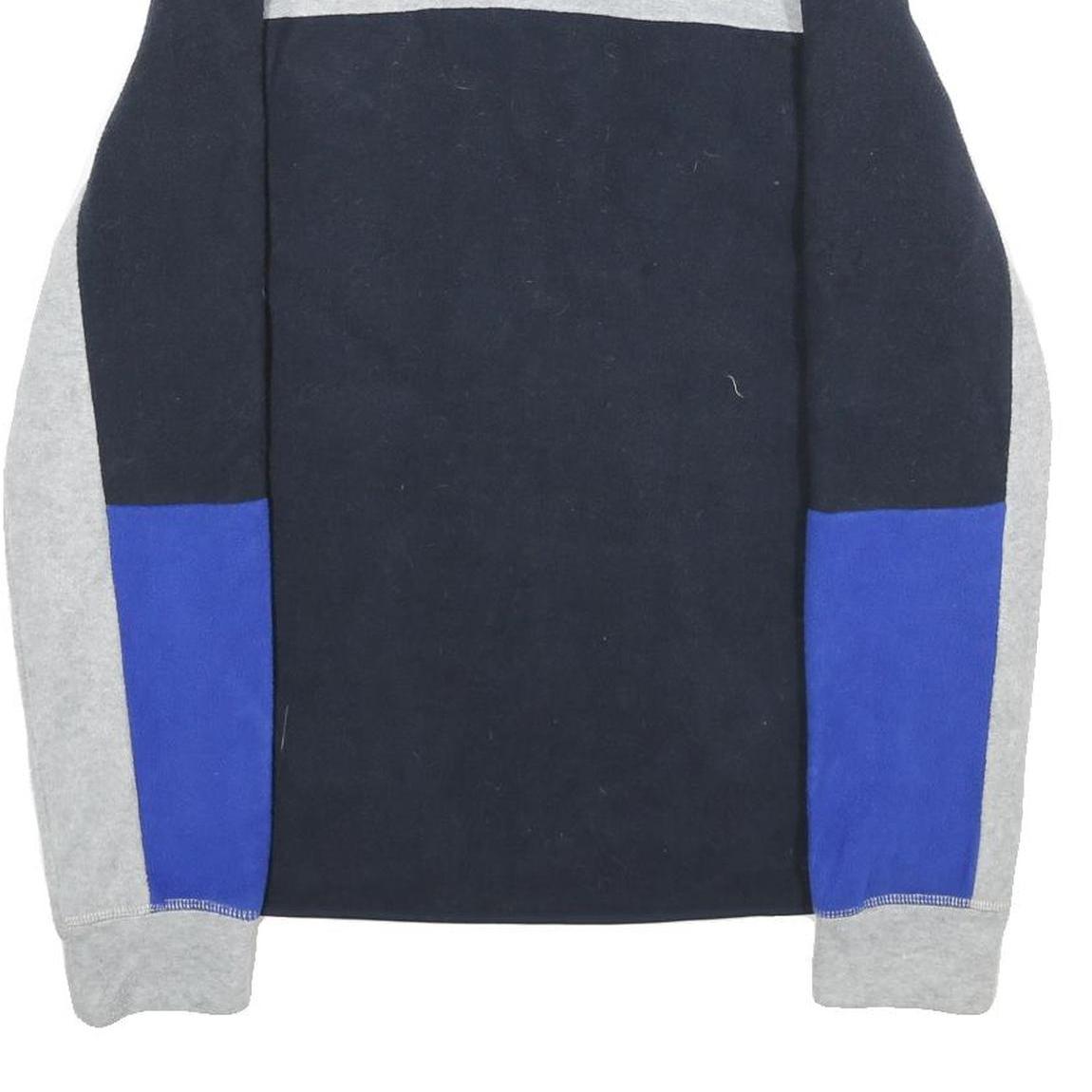 NAUTICA Mens Navy & Grey Blue Zip Jacket S Polyester Casual Outerwear