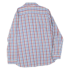 TOMMY HILFIGER Mens Blue & Red Check Shirt L Cotton Blend Classic Fit Casual