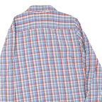 TOMMY HILFIGER Mens Blue & Red Check Shirt L Cotton Blend Classic Fit Casual