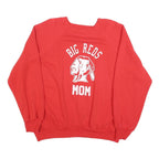 SOFFE SWEATS Womens Red Cotton Blend Crew Neck XL Reversible Sweatshirt Big Reds