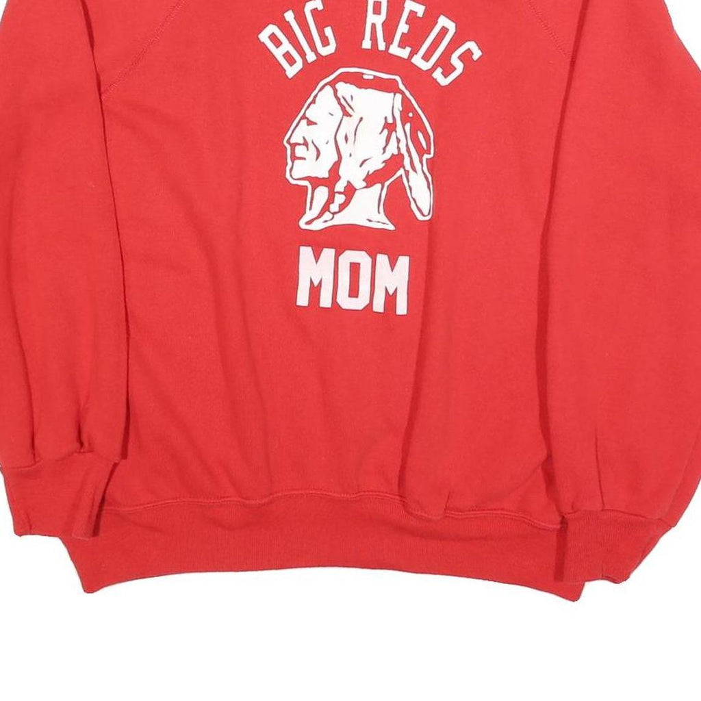 SOFFE SWEATS Womens Red Cotton Blend Crew Neck XL Reversible Sweatshirt Big Reds