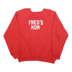 SOFFE SWEATS Womens Red Cotton Blend Crew Neck XL Reversible Sweatshirt Big Reds