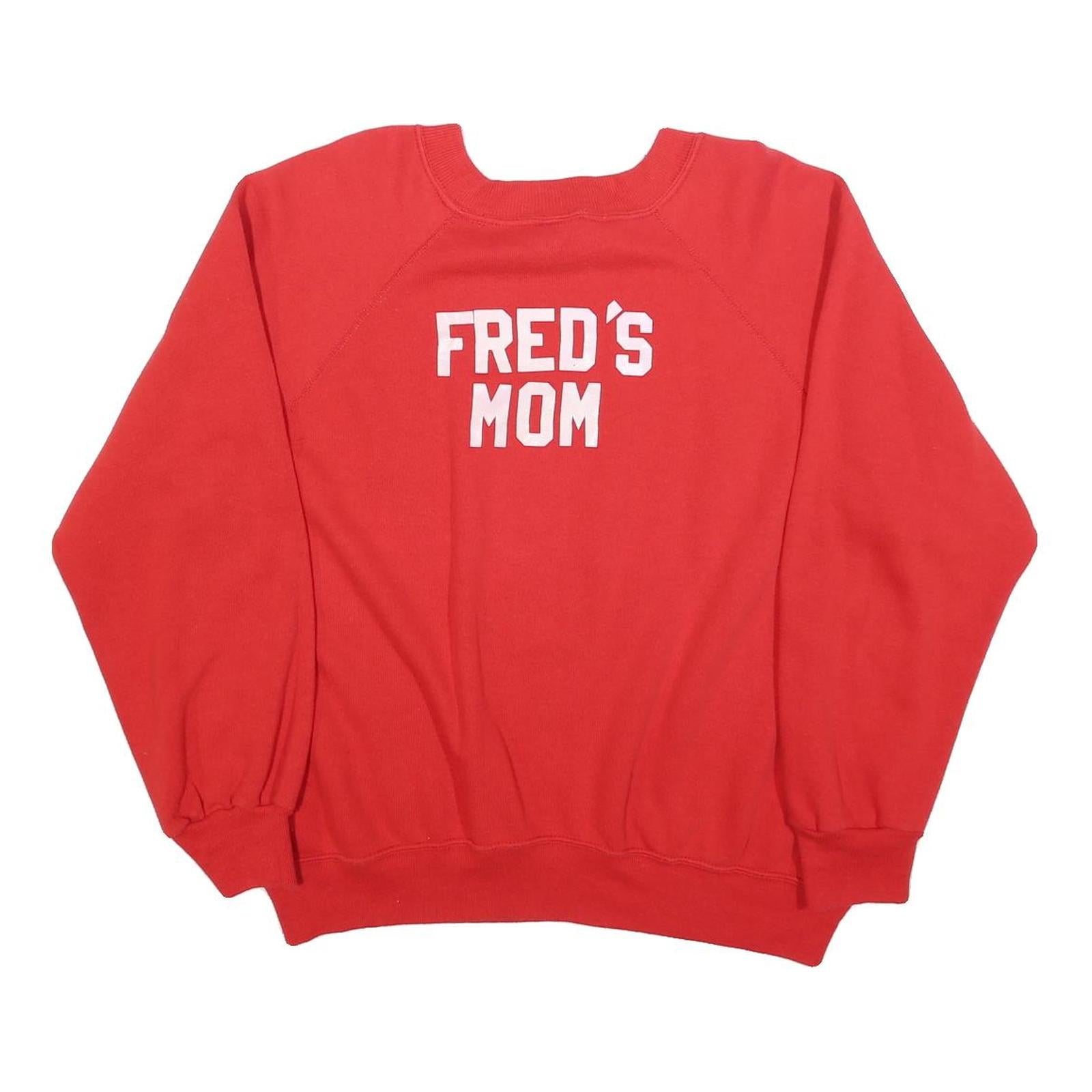 SOFFE SWEATS Womens Red Cotton Blend Crew Neck XL Reversible Sweatshirt Big Reds