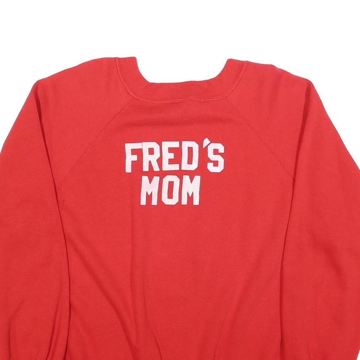 SOFFE SWEATS Womens Red Cotton Blend Crew Neck XL Reversible Sweatshirt Big Reds