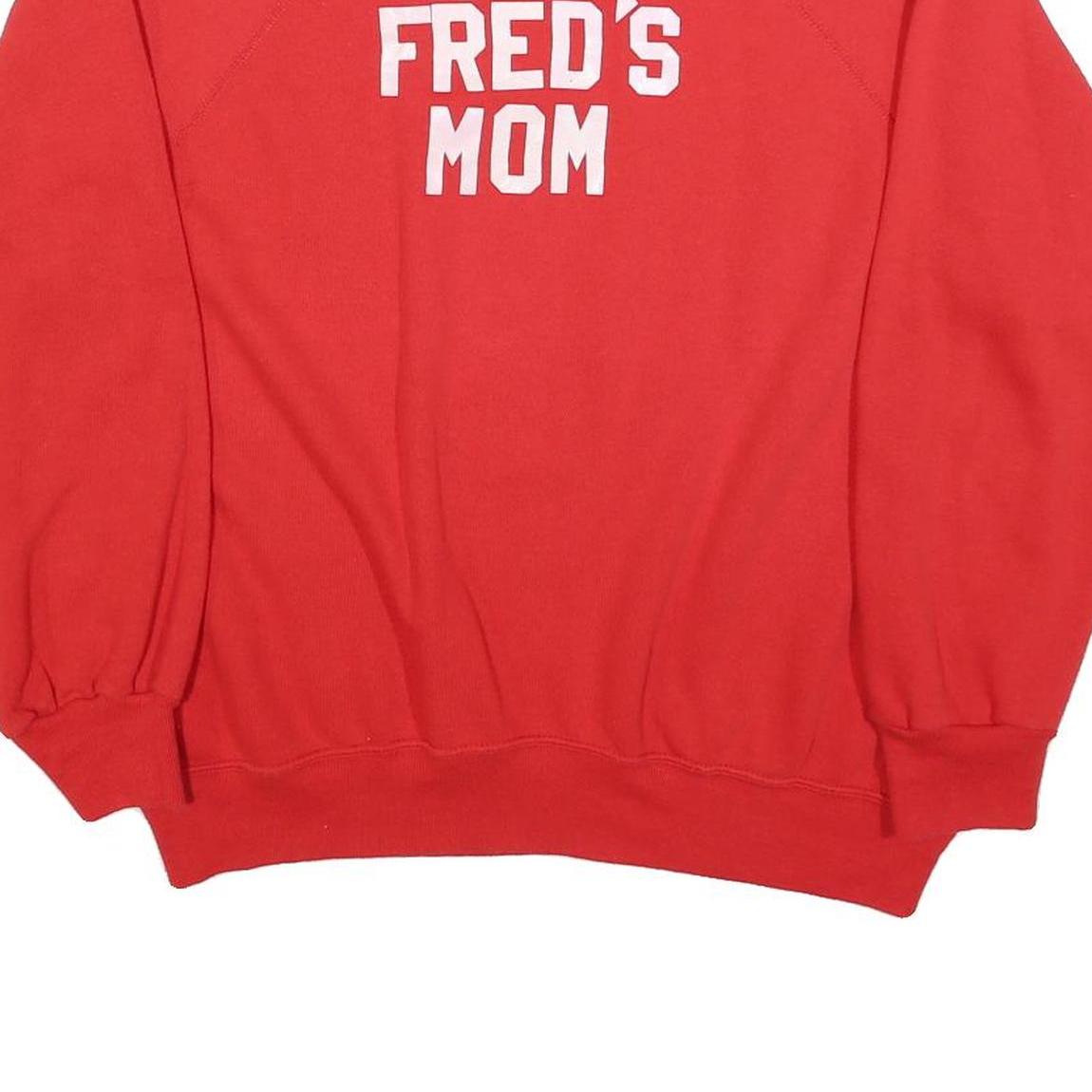 SOFFE SWEATS Womens Red Cotton Blend Crew Neck XL Reversible Sweatshirt Big Reds