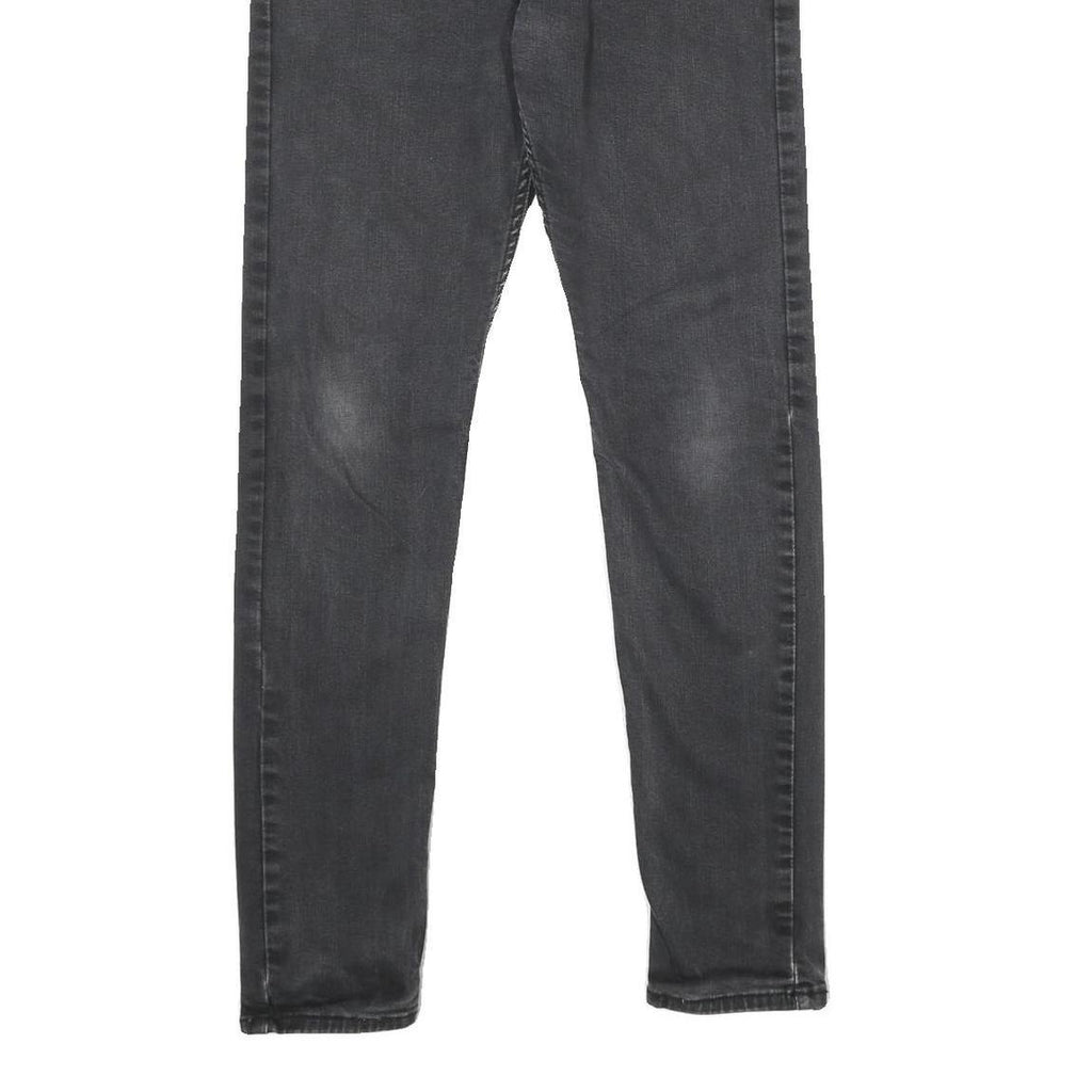 LEVI'S 512 Mens Jeans Black Slim Skinny Denim Medium W33 L34 Zip Closure