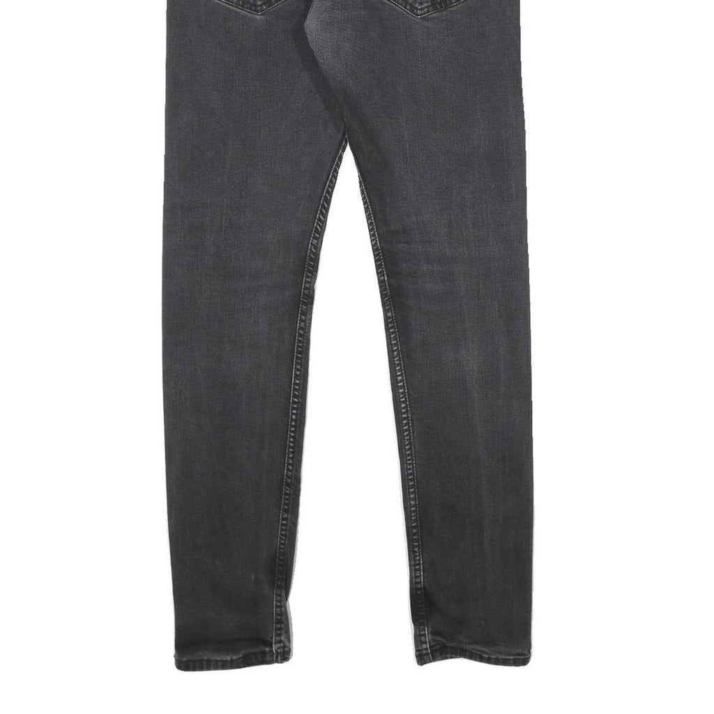 LEVI'S 512 Mens Jeans Black Slim Skinny Denim Medium W33 L34 Zip Closure