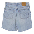 LEVI'S Womens Denim Blue Distressed Casual Shorts S W27 Frayed Hem