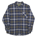 ANCHORAGE Mens Blue & Brown Check Shirt XL Casual Classic Cotton Patterned
