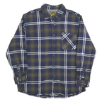 ANCHORAGE Mens Blue & Brown Check Shirt XL Casual Classic Cotton Patterned