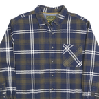ANCHORAGE Mens Blue & Brown Check Shirt XL Casual Classic Cotton Patterned