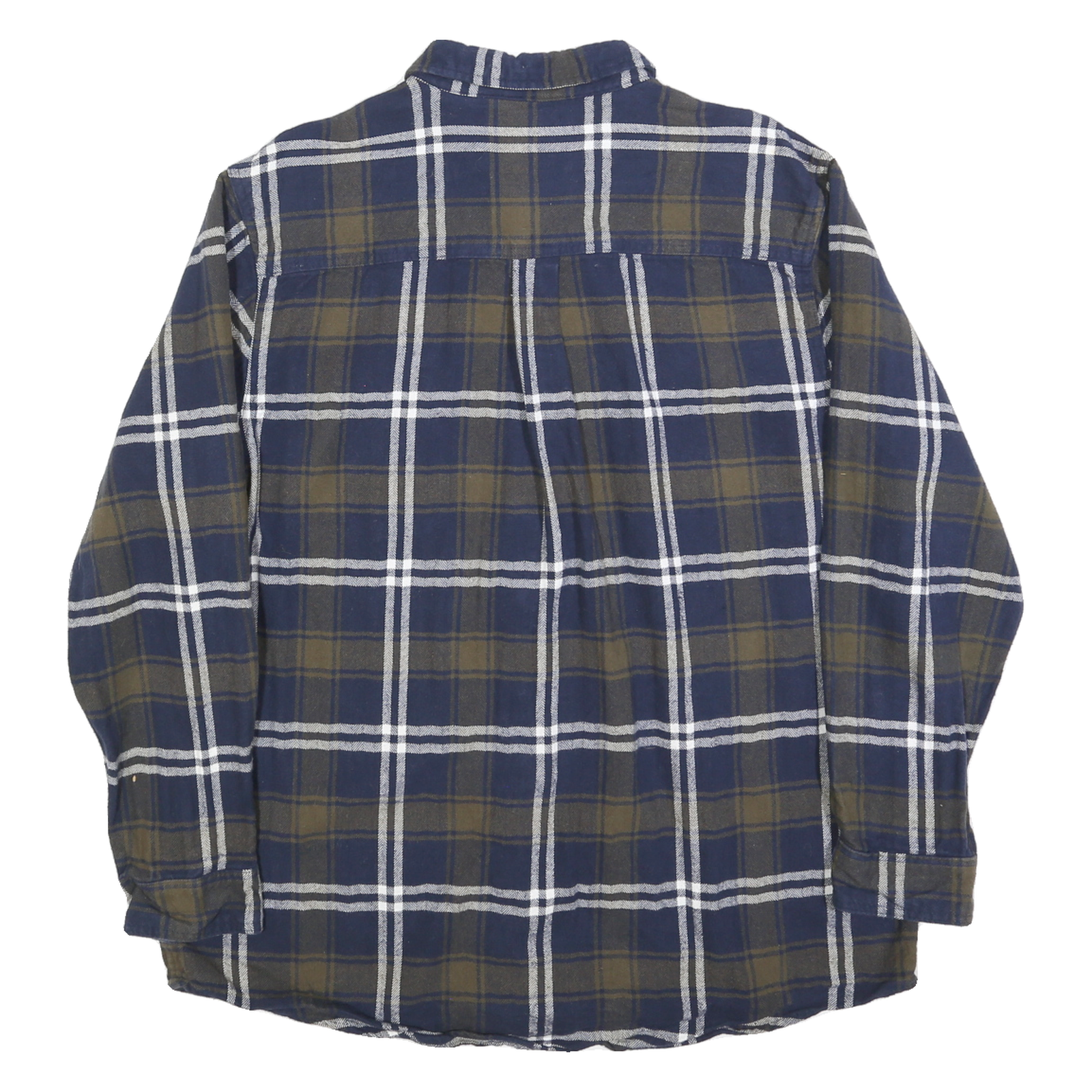 ANCHORAGE Mens Blue & Brown Check Shirt XL Casual Classic Cotton Patterned