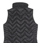 CALVIN KLEIN Womens Black Nylon Quilted Sleeveless Jacket S Zip Closure