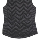 CALVIN KLEIN Womens Black Nylon Quilted Sleeveless Jacket S Zip Closure