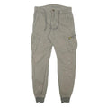 LIONEL Mens Cotton Blend Beige Relaxed Cargo Jogger Trousers W29 L27 Casual
