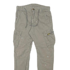 LIONEL Mens Cotton Blend Beige Relaxed Cargo Jogger Trousers W29 L27 Casual