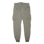 LIONEL Mens Cotton Blend Beige Relaxed Cargo Jogger Trousers W29 L27 Casual