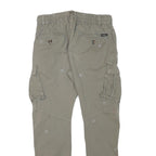LIONEL Mens Cotton Blend Beige Relaxed Cargo Jogger Trousers W29 L27 Casual