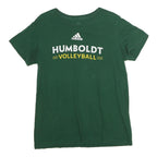ADIDAS Womens Green Humboldt Volleyball T-Shirt L Short Sleeve Crew Neck Cotton