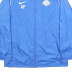 NIKE Mens Blue Jacket L Polyester Blend Plain Zip Lightweight Sportswear