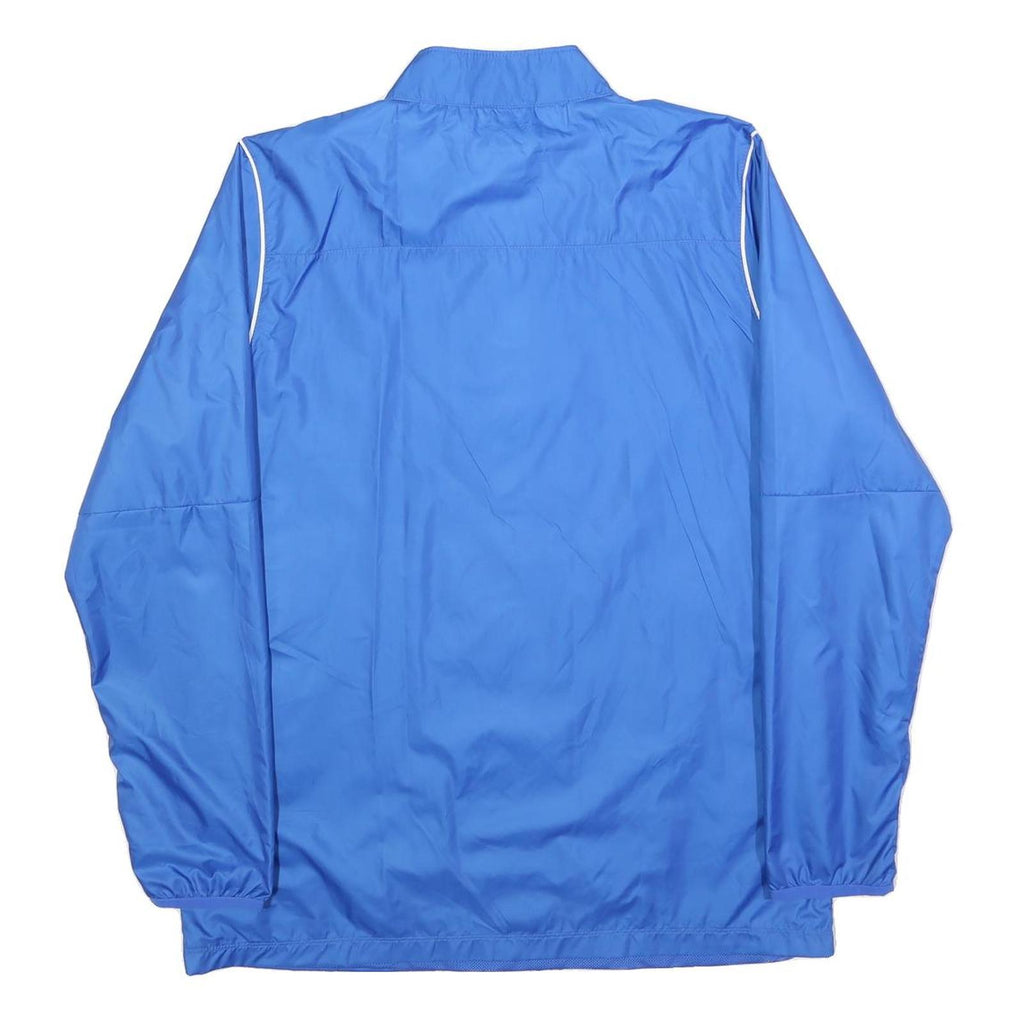 NIKE Mens Blue Jacket L Polyester Blend Plain Zip Lightweight Sportswear