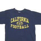 GILDAN Mens Navy Blue California Football Graphic T-Shirt L Short Sleeve Crew