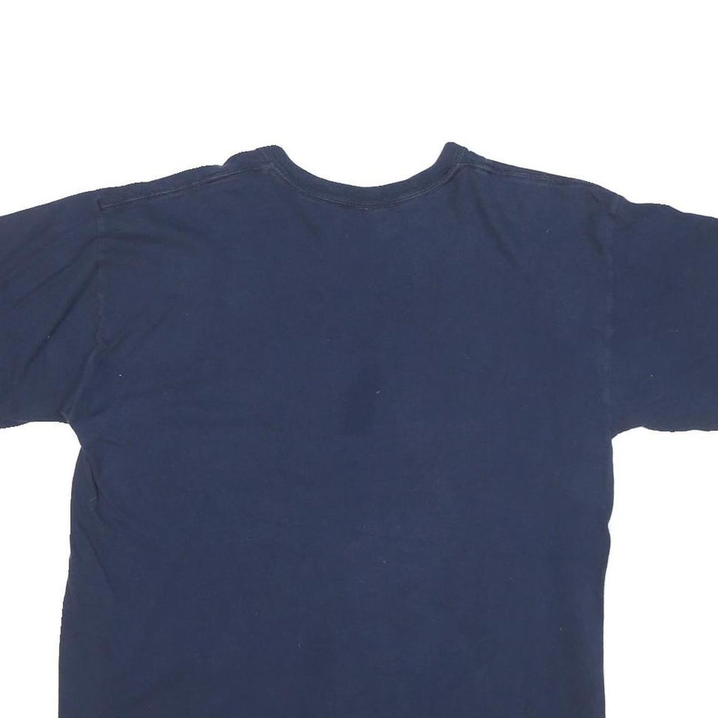 GILDAN Mens Navy Blue California Football Graphic T-Shirt L Short Sleeve Crew