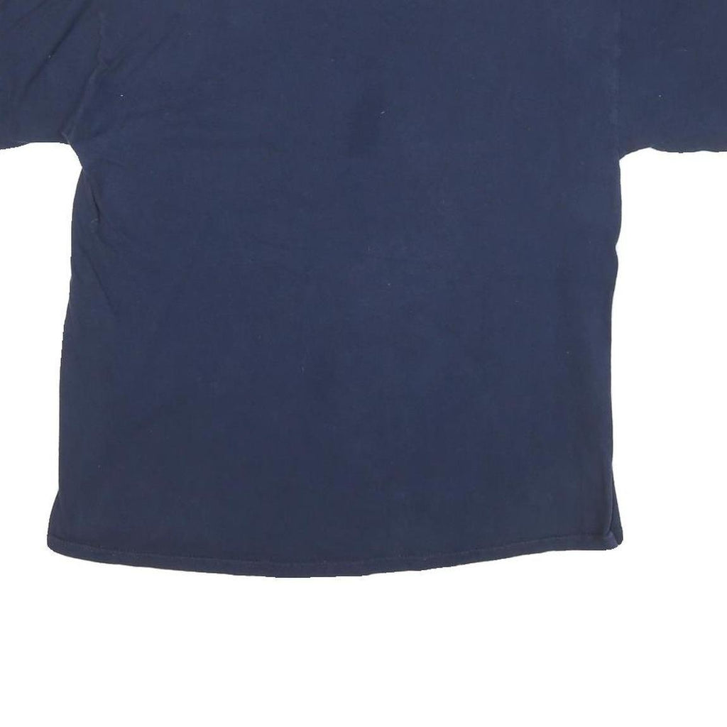 GILDAN Mens Navy Blue California Football Graphic T-Shirt L Short Sleeve Crew