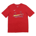 NIKE Womens Red Cardinals Baseball T-Shirt XL Short Sleeve Crew Neck Arena