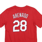 NIKE Womens Red Cardinals Baseball T-Shirt XL Short Sleeve Crew Neck Arena