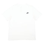 NIKE Mens White Classic T-Shirt M Short Sleeve Crew Neck Cotton Blend Jersey