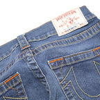TRUE RELIGION Womens Slim Skinny Denim Medium Wash Jeans W28 L30 Stretch Zip