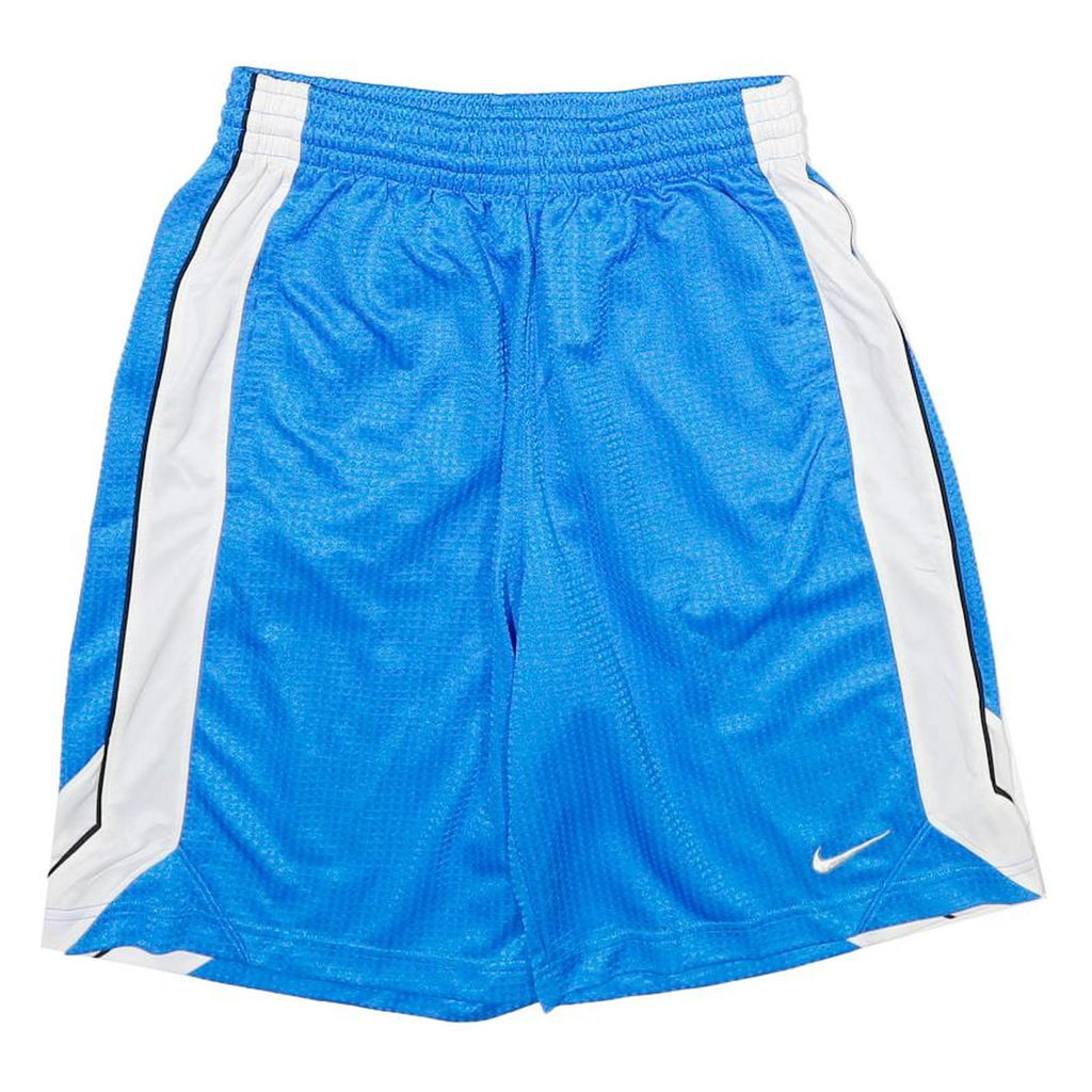 NIKE Mens Shorts Blue & White Sports Casual S W26 Lightweight Mesh
