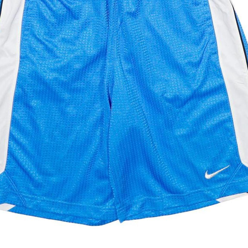 NIKE Mens Shorts Blue & White Sports Casual S W26 Lightweight Mesh