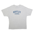 CHAMPION Mens Grey Bentley School Graphic T-Shirt XL Short Sleeve Crew Neck
