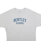 CHAMPION Mens Grey Bentley School Graphic T-Shirt XL Short Sleeve Crew Neck