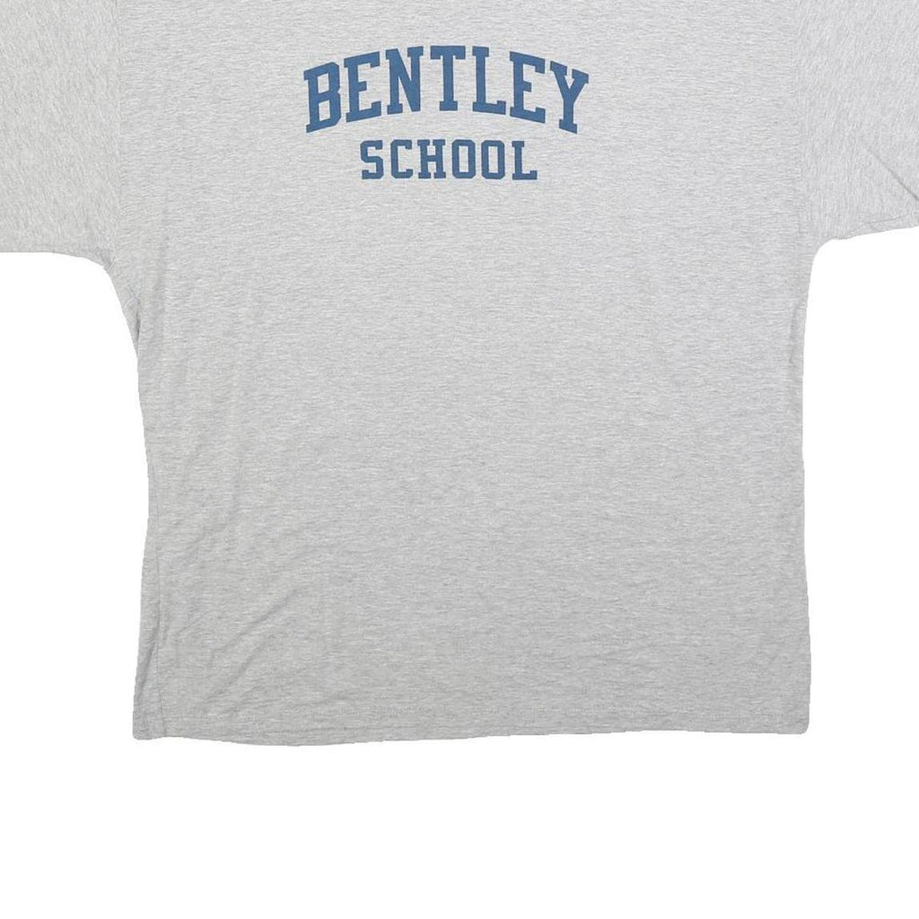 CHAMPION Mens Grey Bentley School Graphic T-Shirt XL Short Sleeve Crew Neck