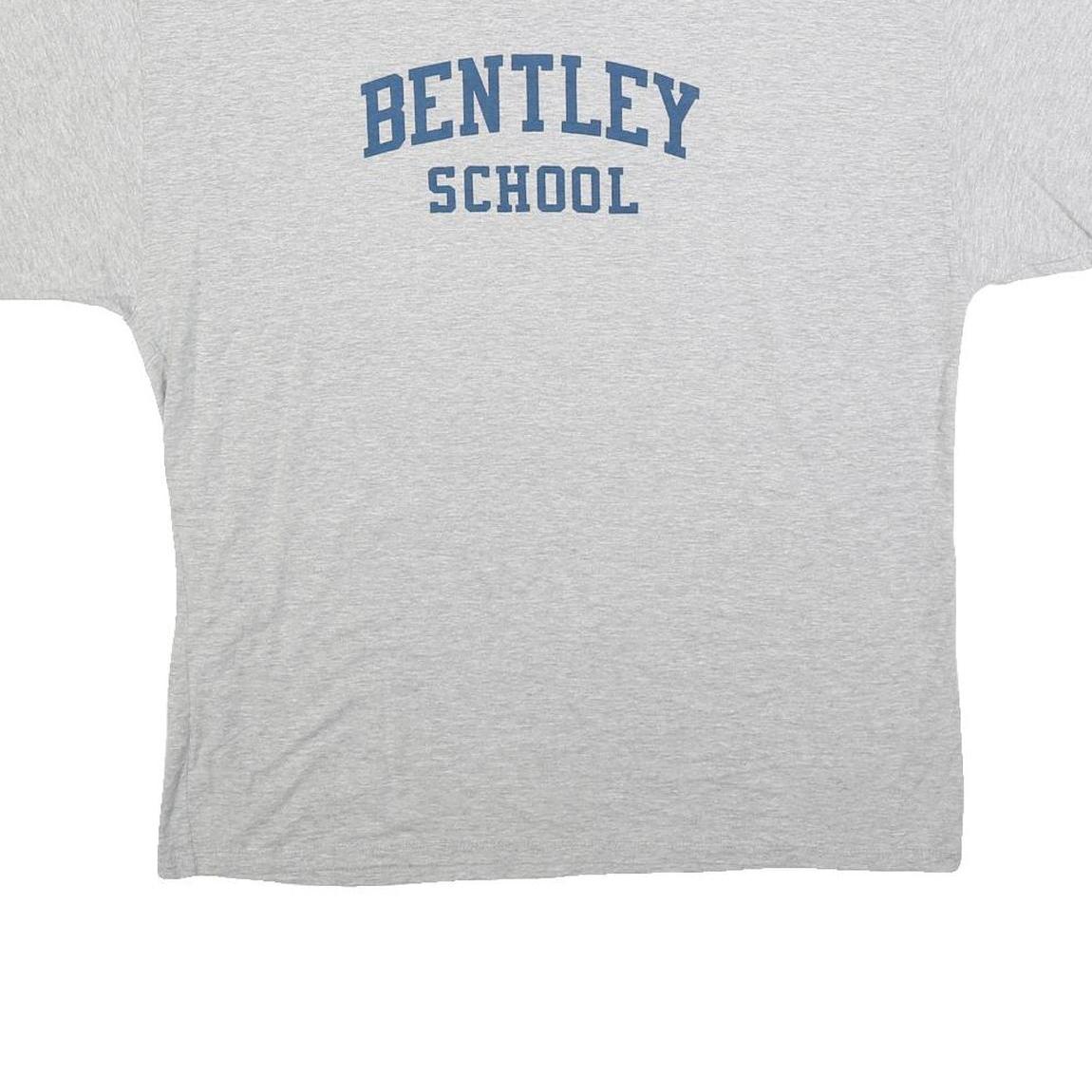 CHAMPION Mens Grey Bentley School Graphic T-Shirt XL Short Sleeve Crew Neck