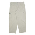 PRIORITY Mens Cotton Blend Beige Regular Cargo Trousers W36 L30 Work Utility