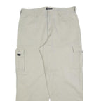 PRIORITY Mens Cotton Blend Beige Regular Cargo Trousers W36 L30 Work Utility