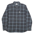 CARHARTT Mens Blue Grey Check Shirt L Button-Down Collar Long Sleeve Casual