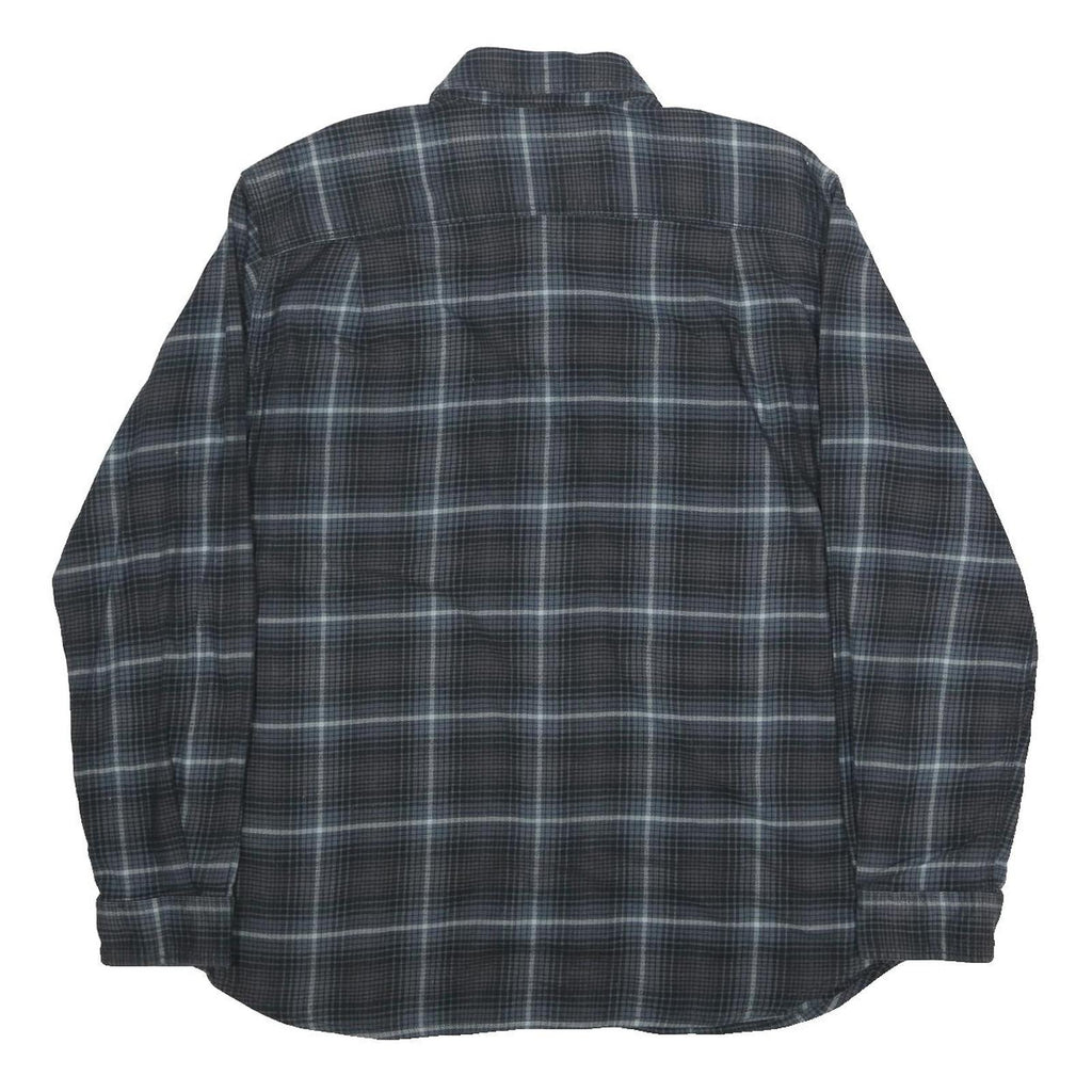 CARHARTT Mens Blue Grey Check Shirt L Button-Down Collar Long Sleeve Casual