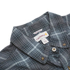 CARHARTT Mens Blue Grey Check Shirt L Button-Down Collar Long Sleeve Casual