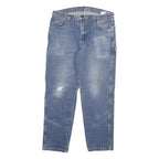 DICKIES Mens Jeans Blue Slim Straight Denim Medium W36 L30 Workwear Utility