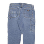 DICKIES Mens Jeans Blue Slim Straight Denim Medium W36 L30 Workwear Utility