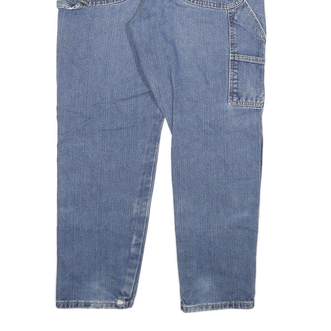 DICKIES Mens Jeans Blue Slim Straight Denim Medium W36 L30 Workwear Utility