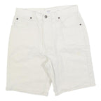 CHEROKEE Womens Shorts White Casual Plain S W28 Cotton Blend Comfortable Fit